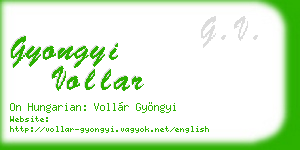 gyongyi vollar business card