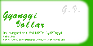 gyongyi vollar business card